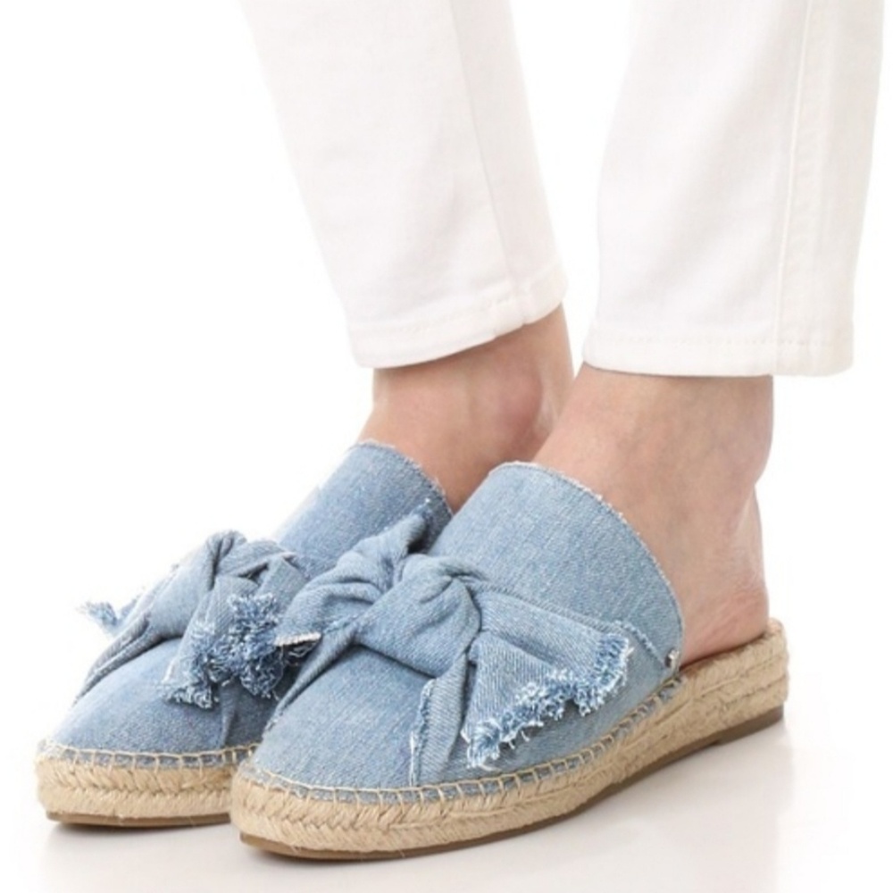 Sam edelman blue jean shoes with bow 6.5 new